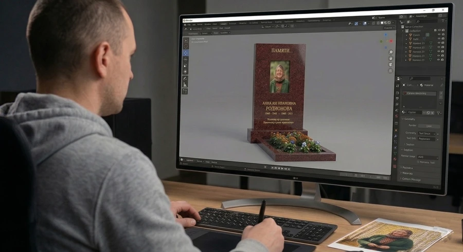 3d-proektirovanie-pamyatnika-v-programme-blender
